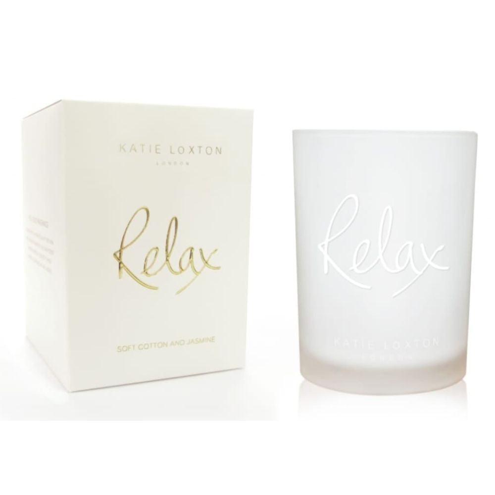 Soft Cotton & Jasmine scented 'Relax' candle