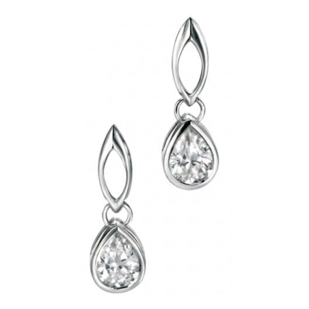 Ladies Tear Drop Cubic Zirconia Earrings