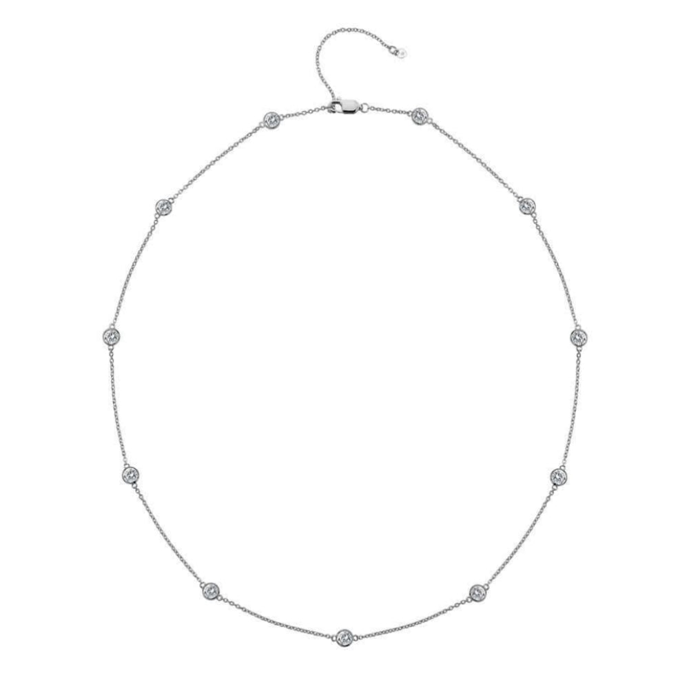 Tender White Topaz Intermittent Necklace- 45cm