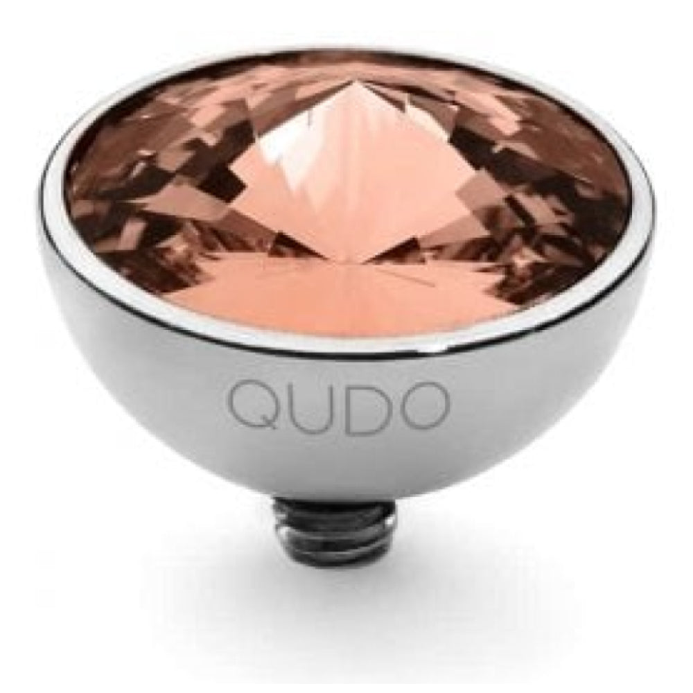 Famosa Silver 11.5mm Bottone Ring Top Blush Rose