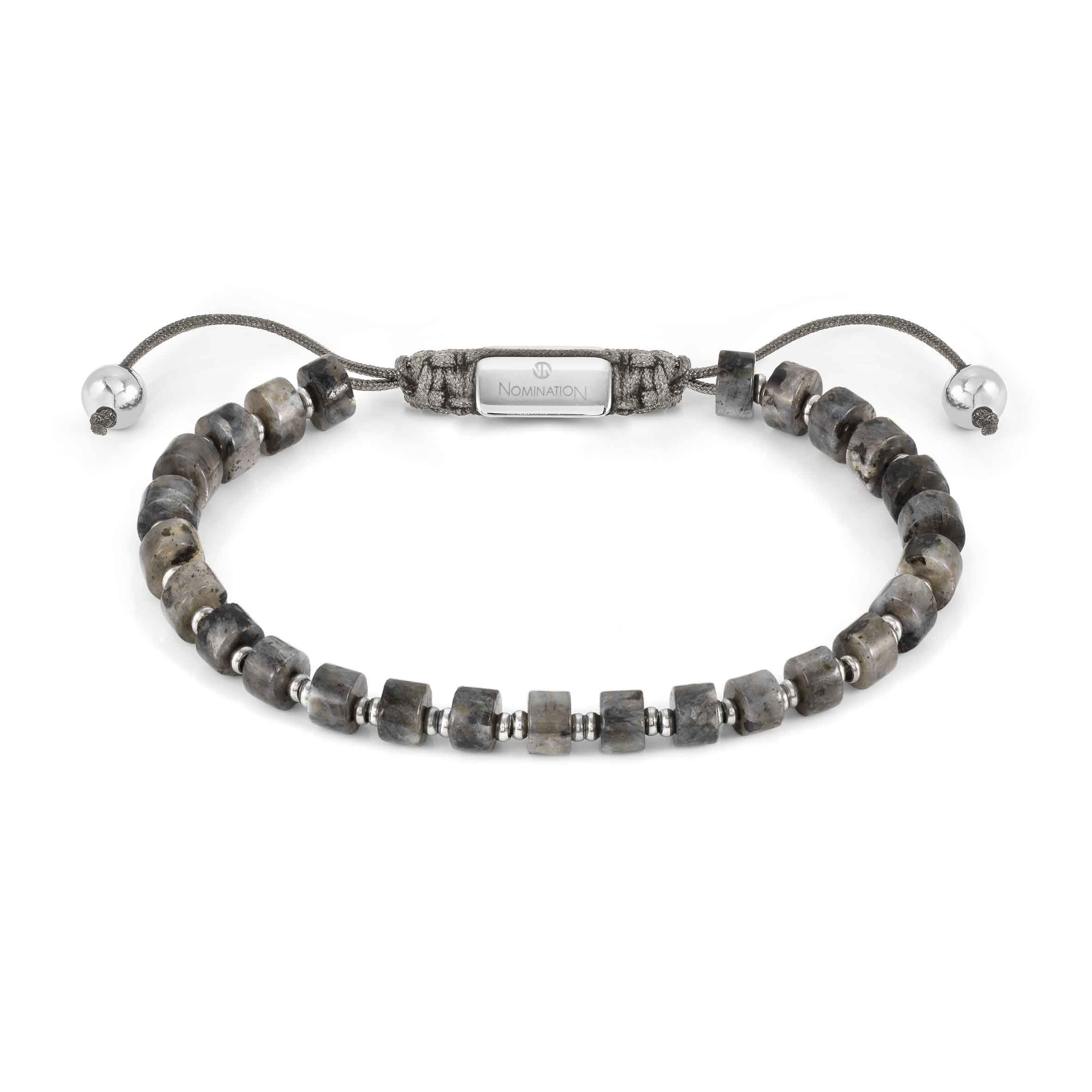Instinct Style StainlessSteel Grey Jasper Bracelet