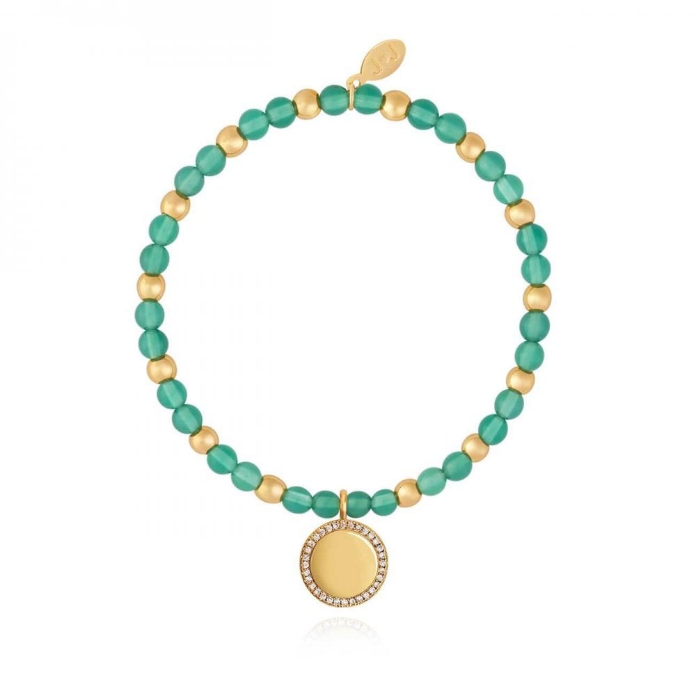 Wellness Gems | Gold | Aventurine Bracelet | 17.5cm Stretch