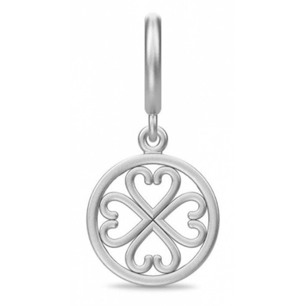 Heart Circle Sterling Silver Charm