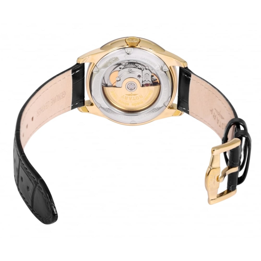 Les Originales Automatic Date Display Watch With Gold Plated Case