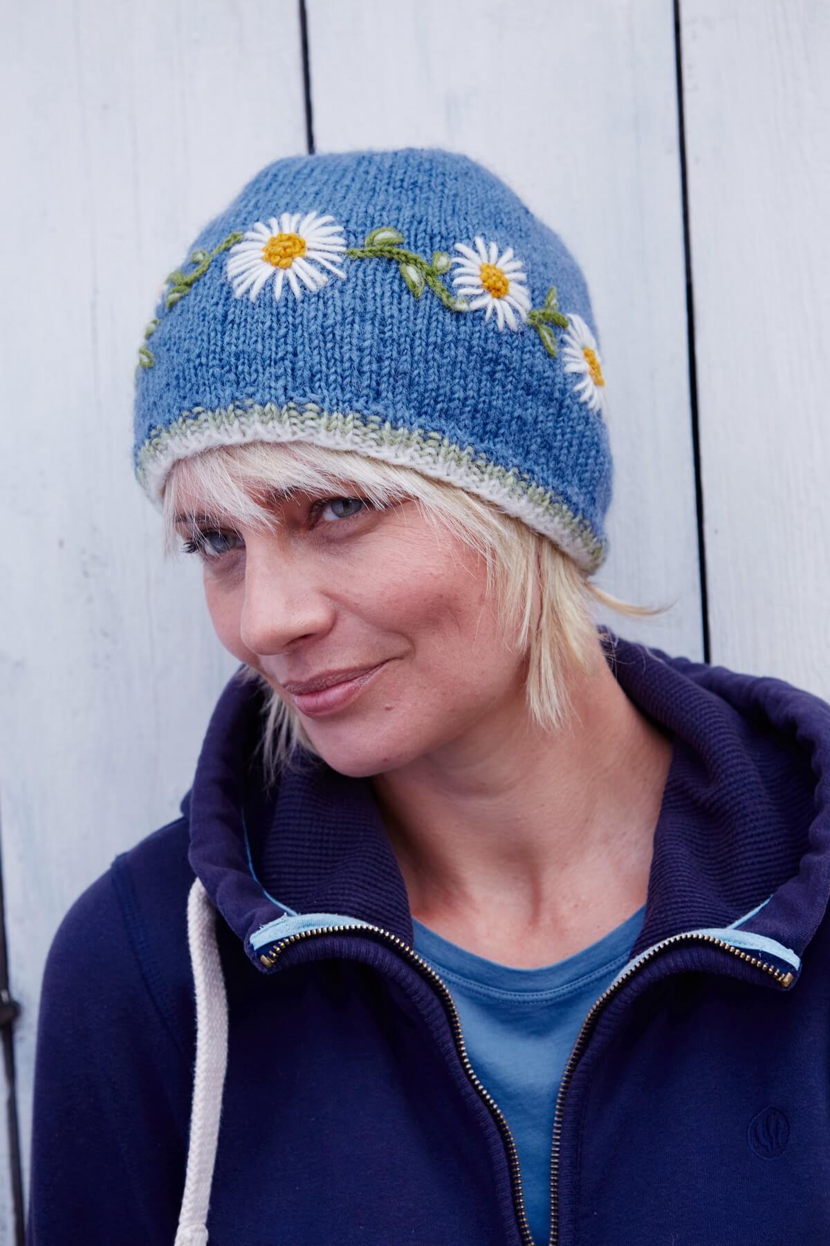Daisy Chain Beanie Jacaranda