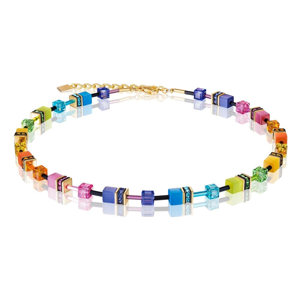 Geo Cube Multicolour Rainbow Necklace