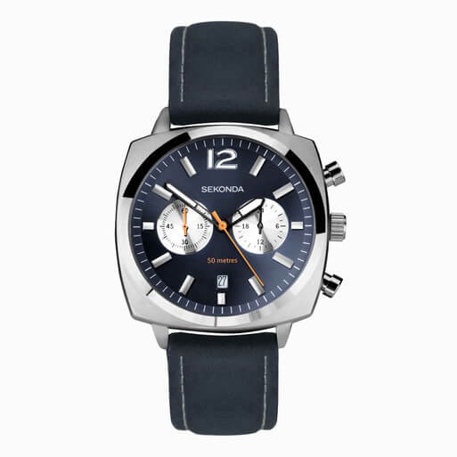 Airborne Chronograph Blue Dial & Blue Leather Strap Men's Watch