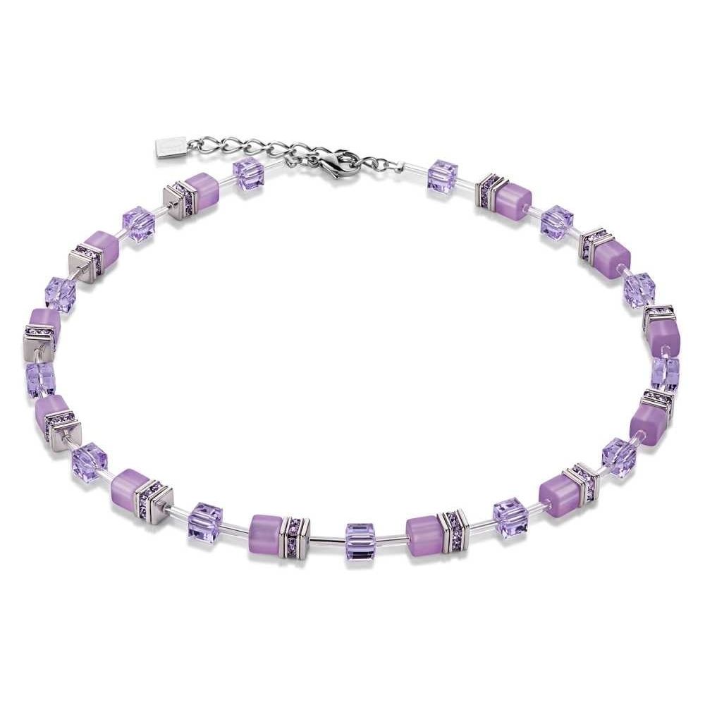 Lilac Geo Cube Necklace
