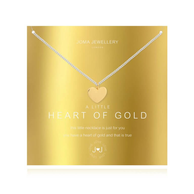 A Little | Heart Of Gold | Silver And Gold | Necklace | 46cm + 5cm Extender