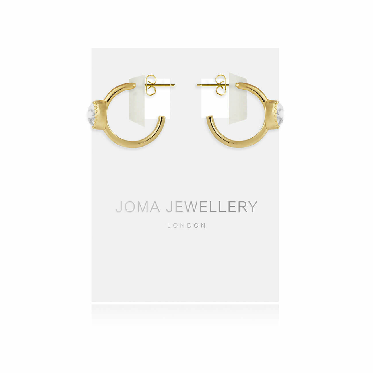 Capri Howlite Hoop Earrings