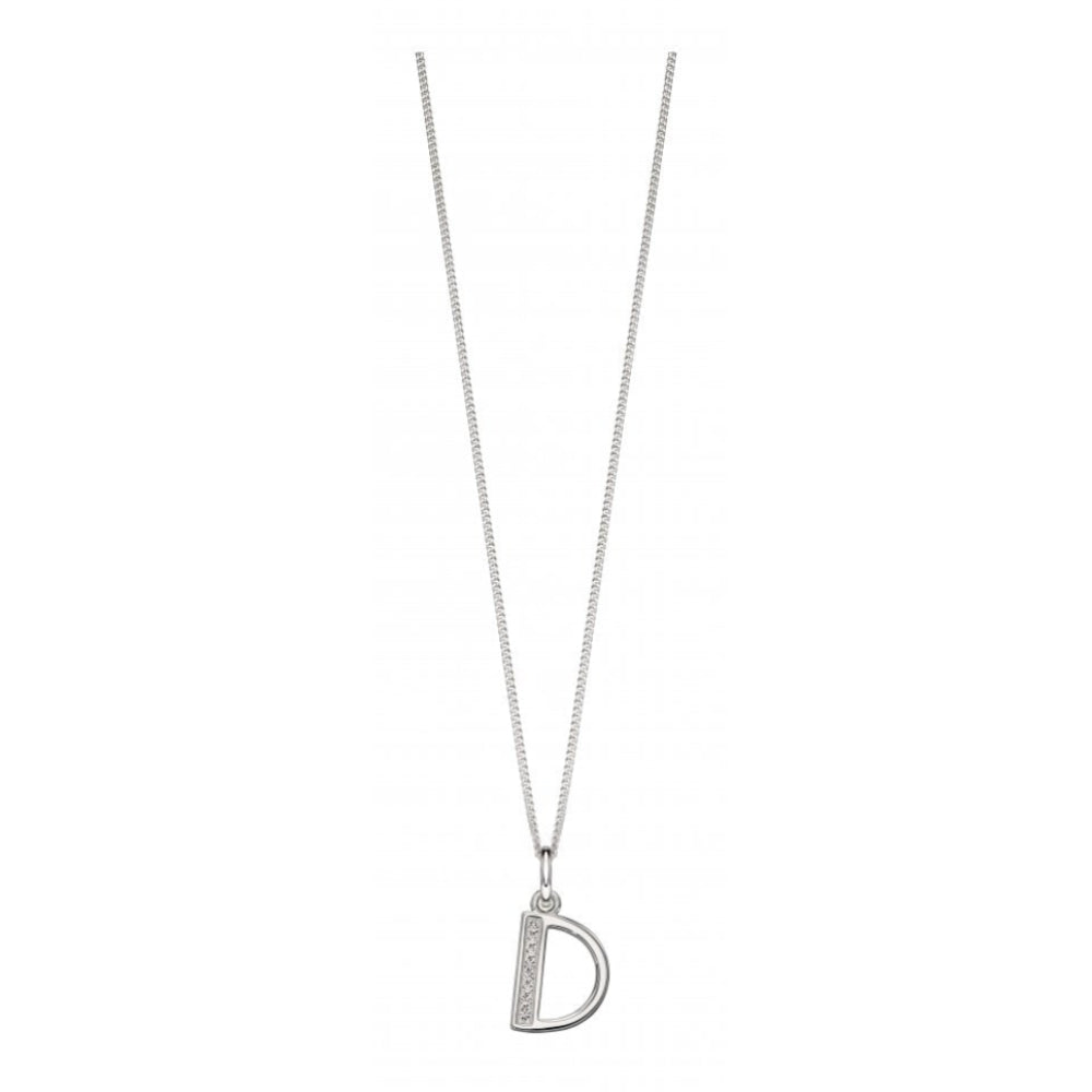 Art Deco Initial 'D' CZ Pendant