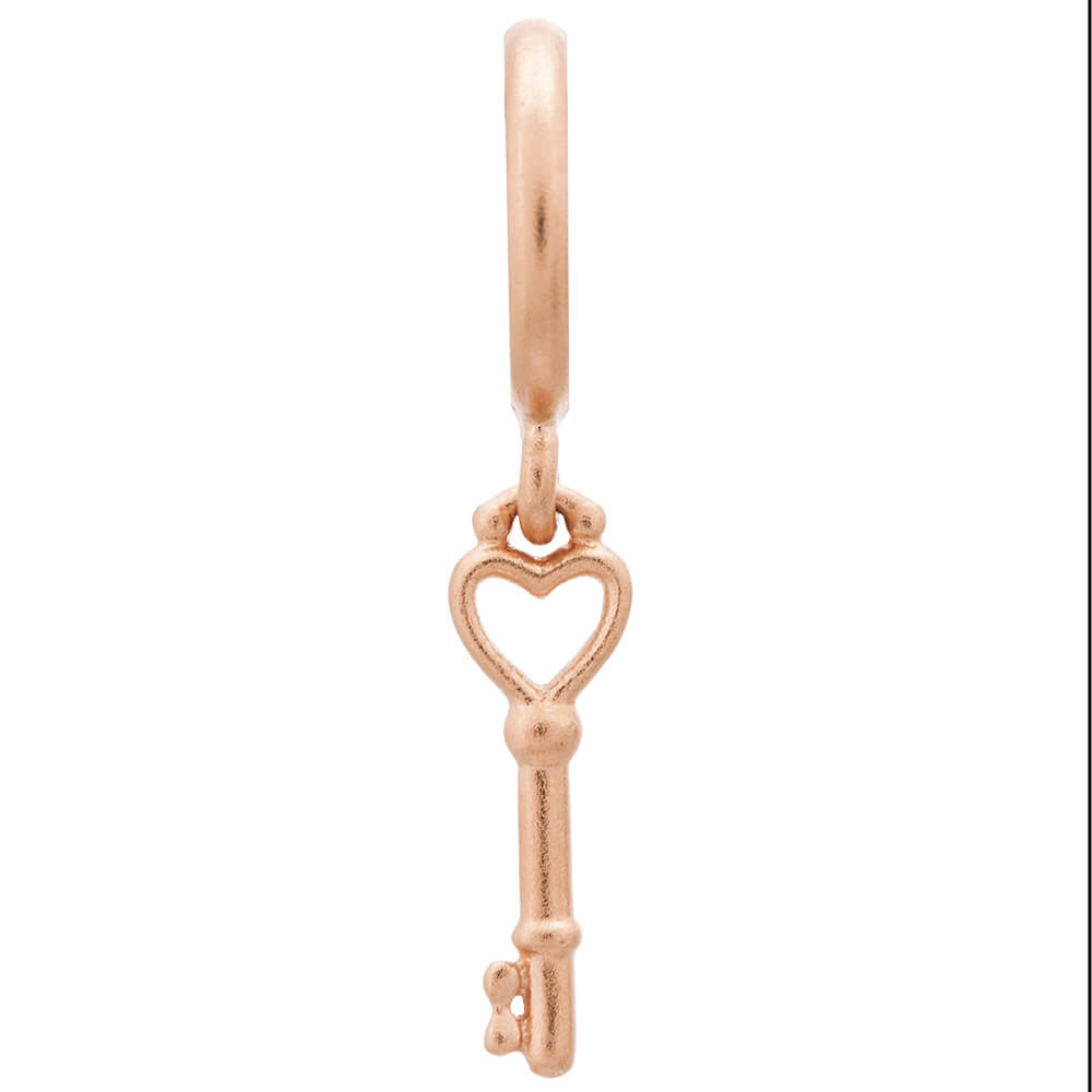 Rose Gold Key Drop Charm
