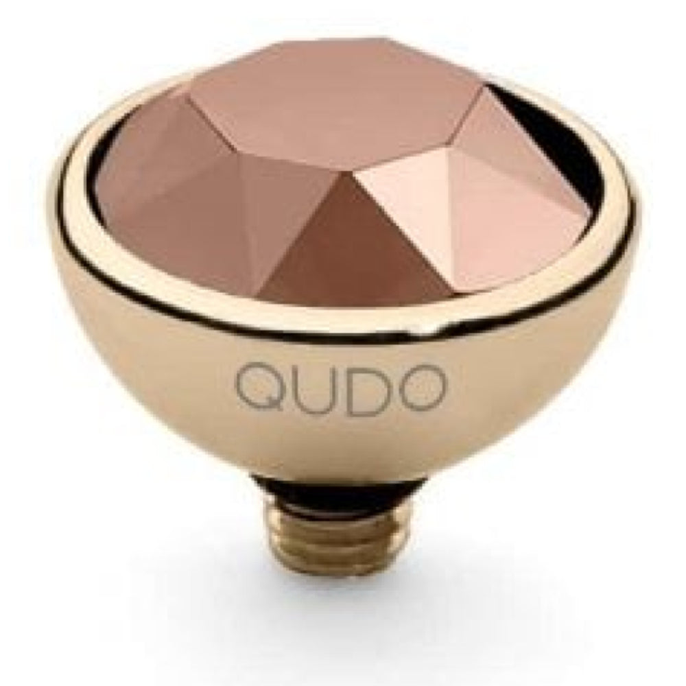 Famosa Gold 10mm Bottone Ring Top Rose