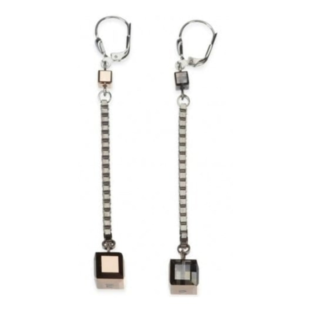 Ruthenium Alloyed Brass Drop Earrings