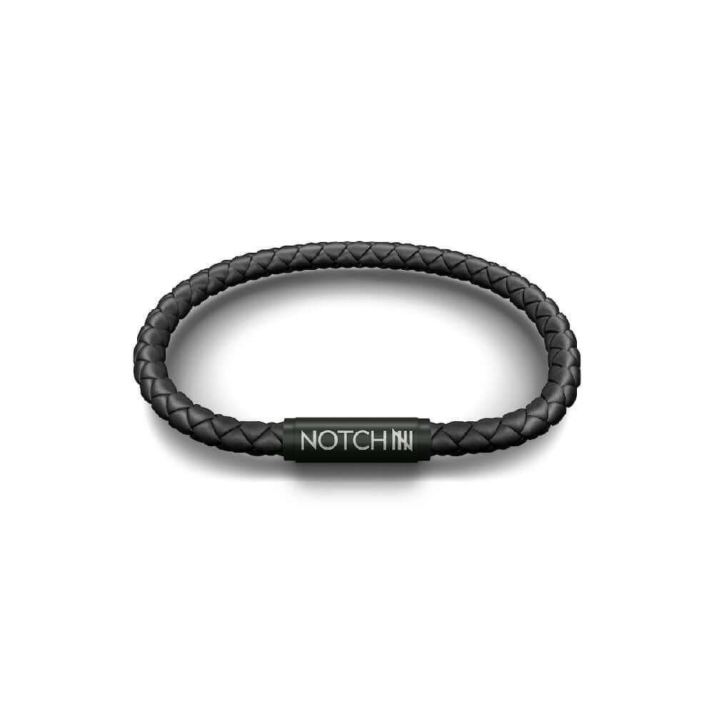 Special Edition Black Leather Bracelet With Black Clasp