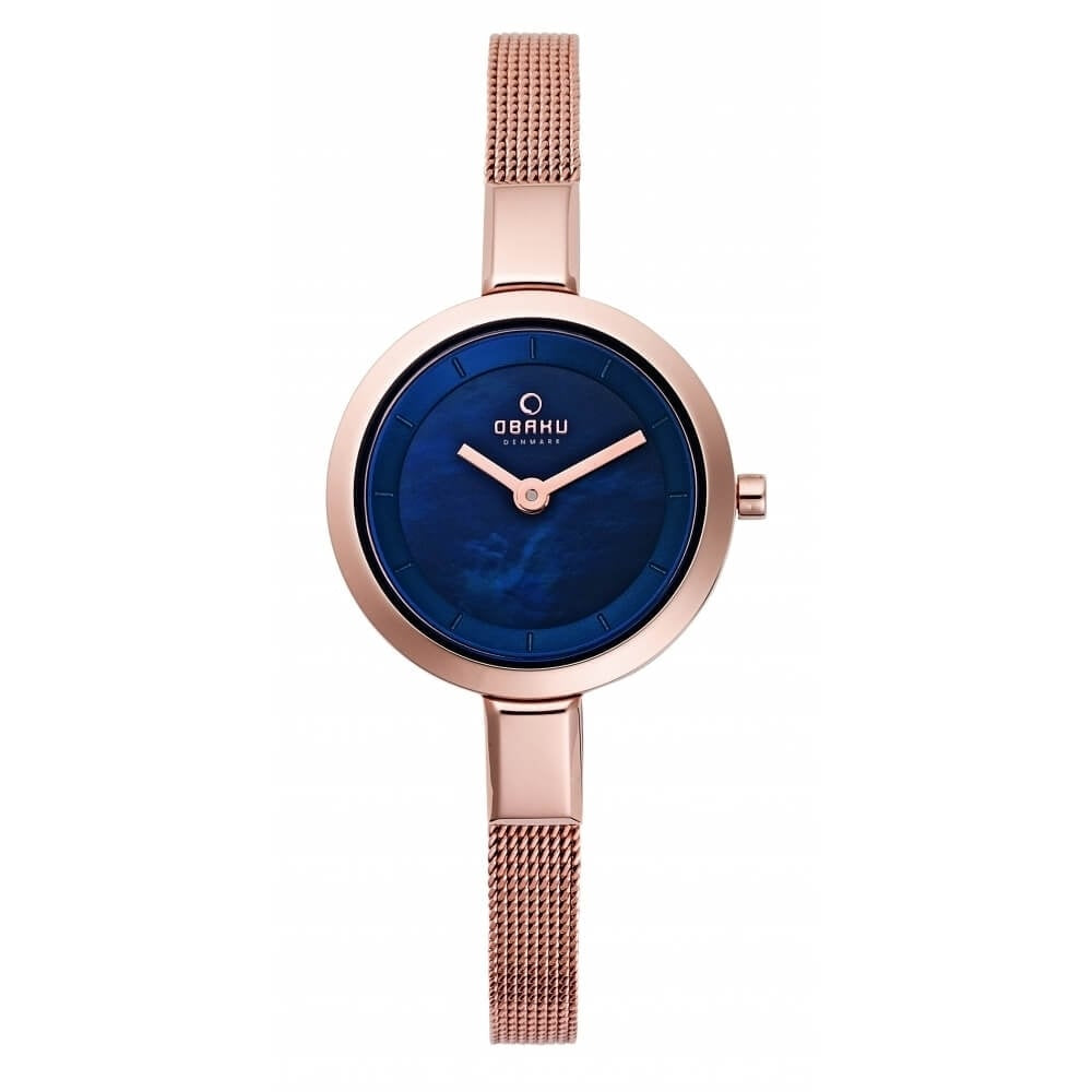 SIV - AZURE Rose Gold Plated Stainless Steel Mesh Bracelet Watch
