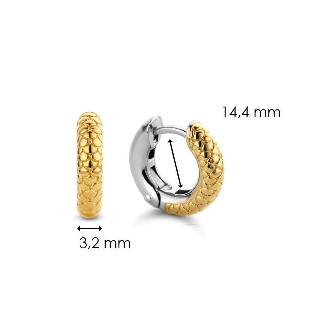 Two Tone Snake Pattern Earrings