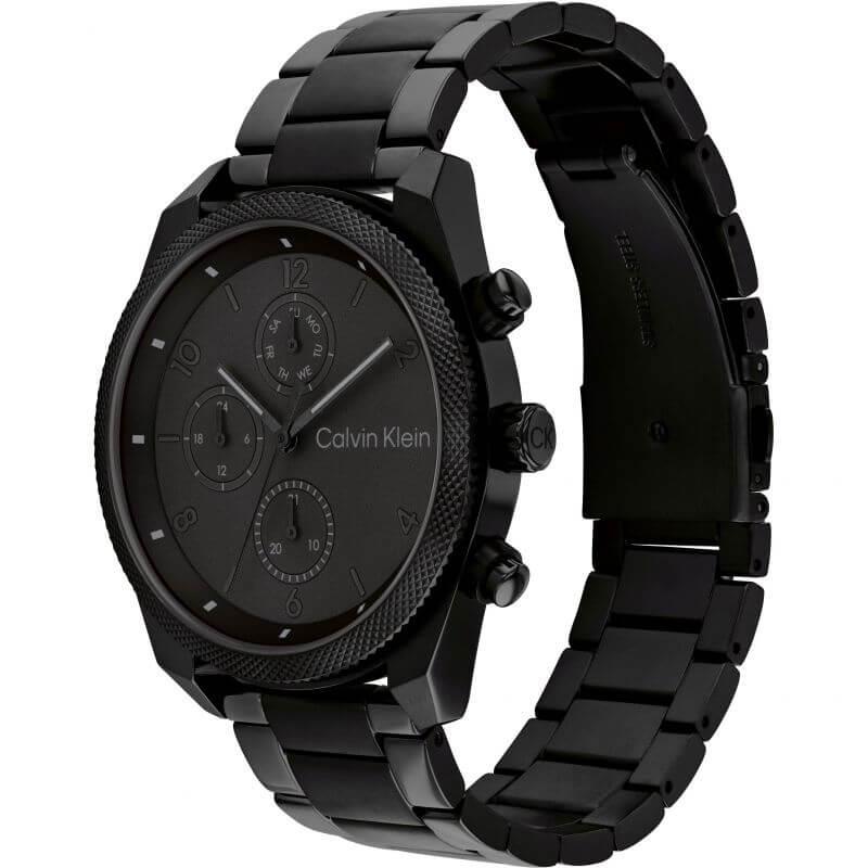 Black IP Chronograph Dial With Bracelet Strap Watch