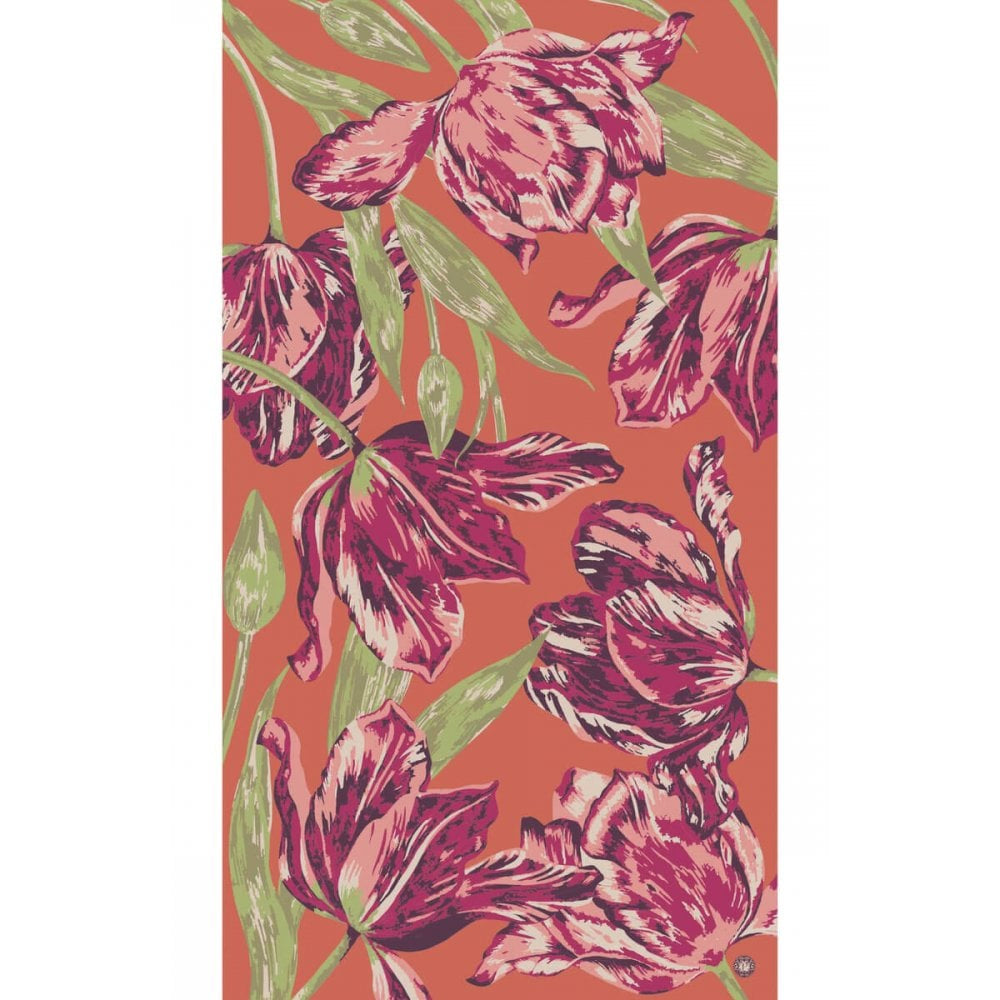Tulip Print Burnt Orange