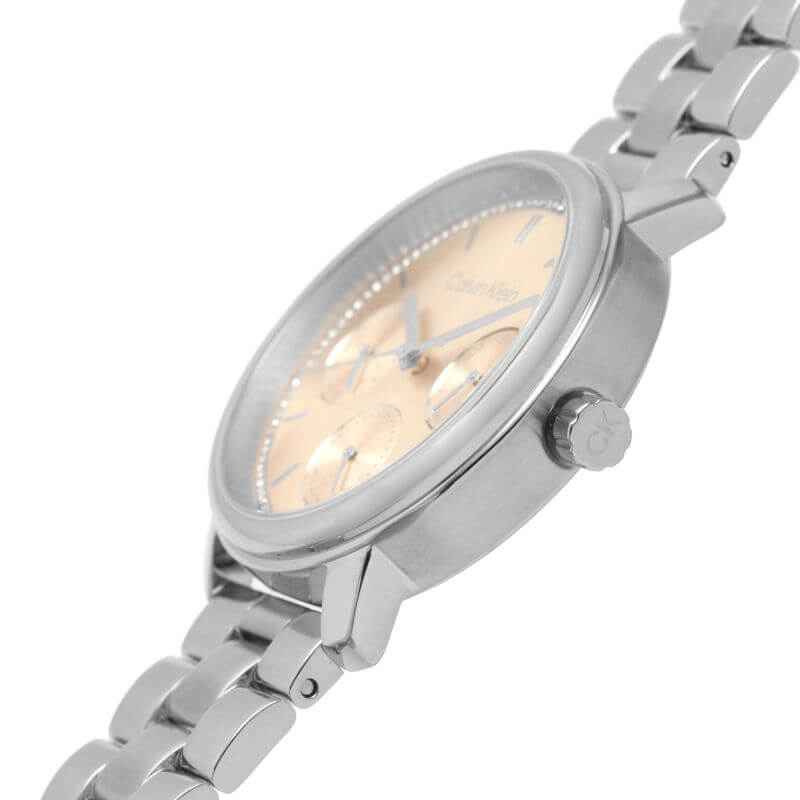 Minimalistic Multi Pink Dial SS Bracelet Watch