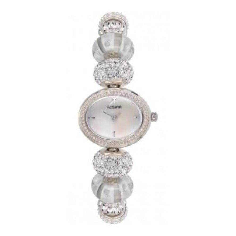 Ladies Charmed Silver Crystalised Watch