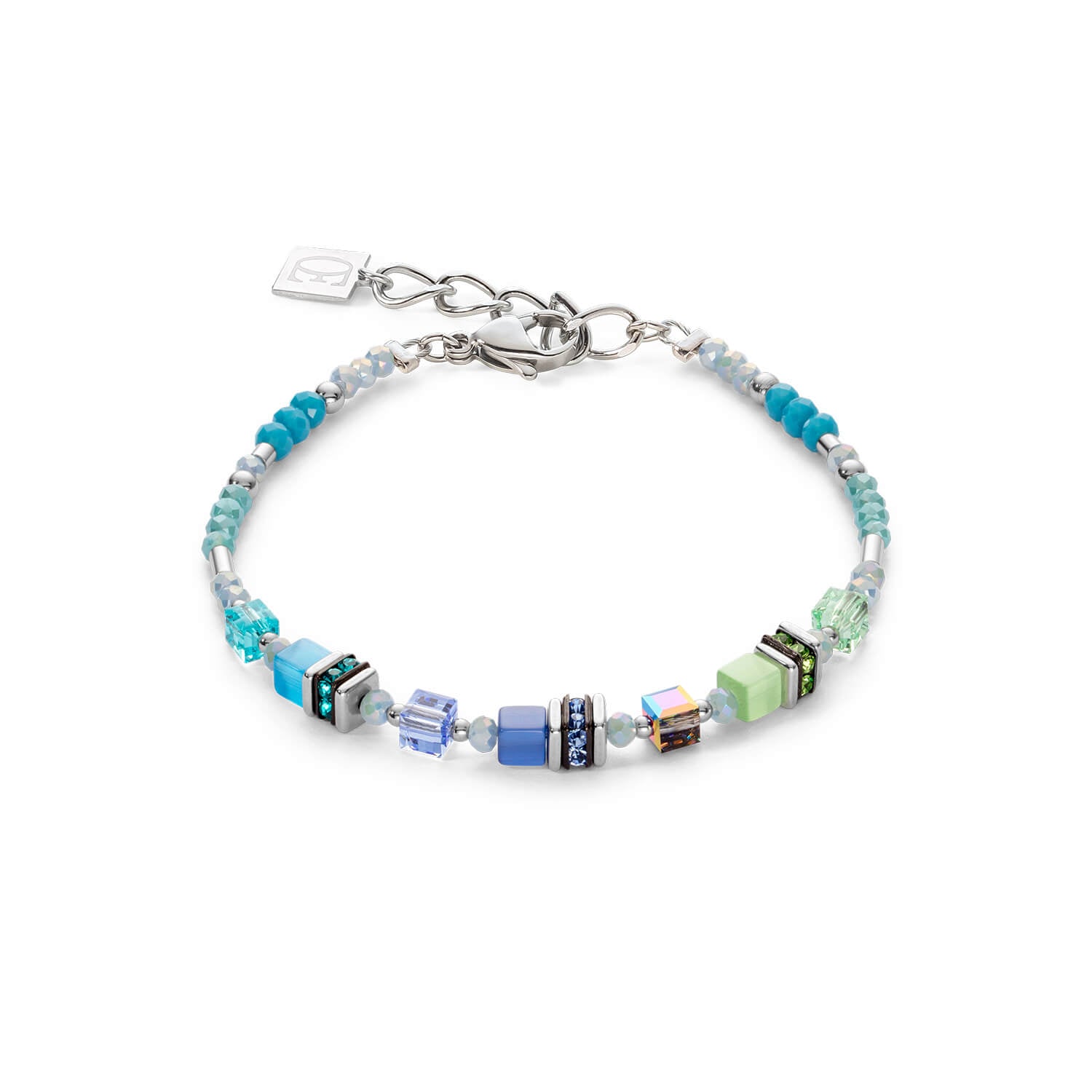 Cube Story Sparkling Blue Green Bracelet