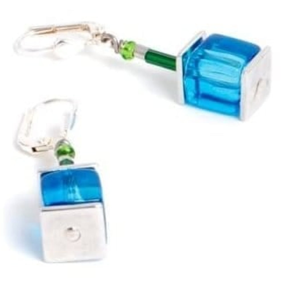 Ladies Cube Acrylic Glass Set Earrings