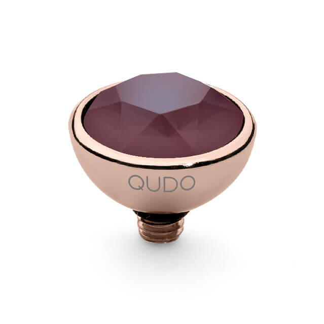 BOTTONE Rose Gold 10mm Dark Red Ring Top