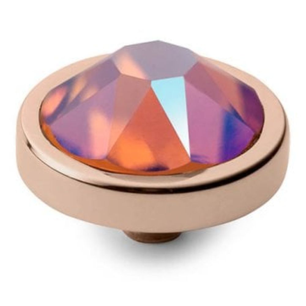Interchangeable Canino Tangerine Shimmer Crystal Top in RG