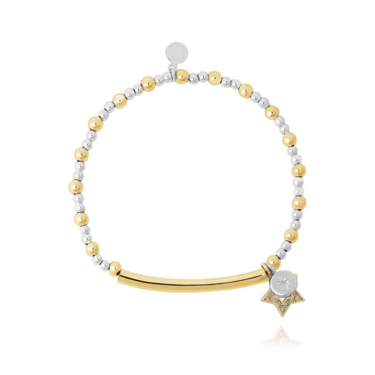 Bracelet Bar | She Believed She Could So She Did | Silver And Gold | Bracelet | 17.5cm Stretch