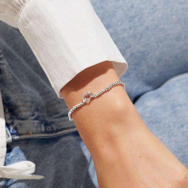 A Little 'Friendship Laughter Happiness' Silver Plated Bracelet