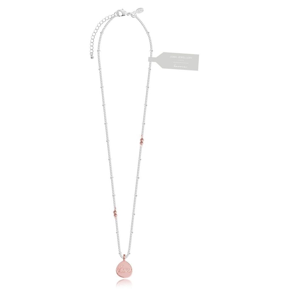 Mantra Necklace - Karma - Rose Gold