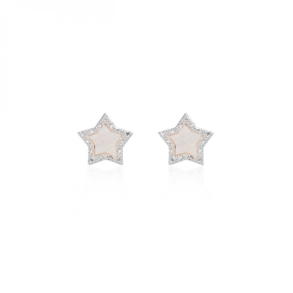 Pearlina | Silver | Mother Of Pearl Star Stud | Earrings