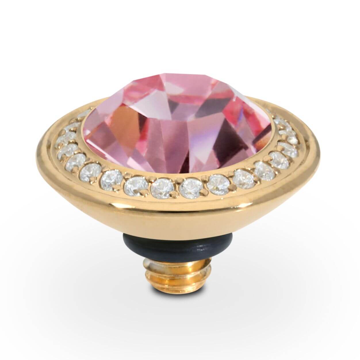 TONDO Deluxe (G/P) 9mm Light Rose Ring Top