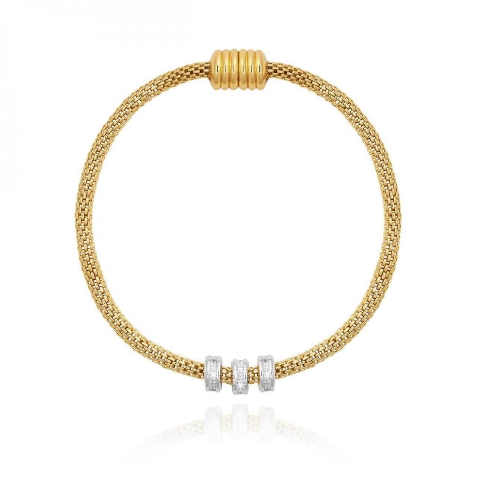 Halo Gold + Silver Venetian Chain Bracelet 18cm
