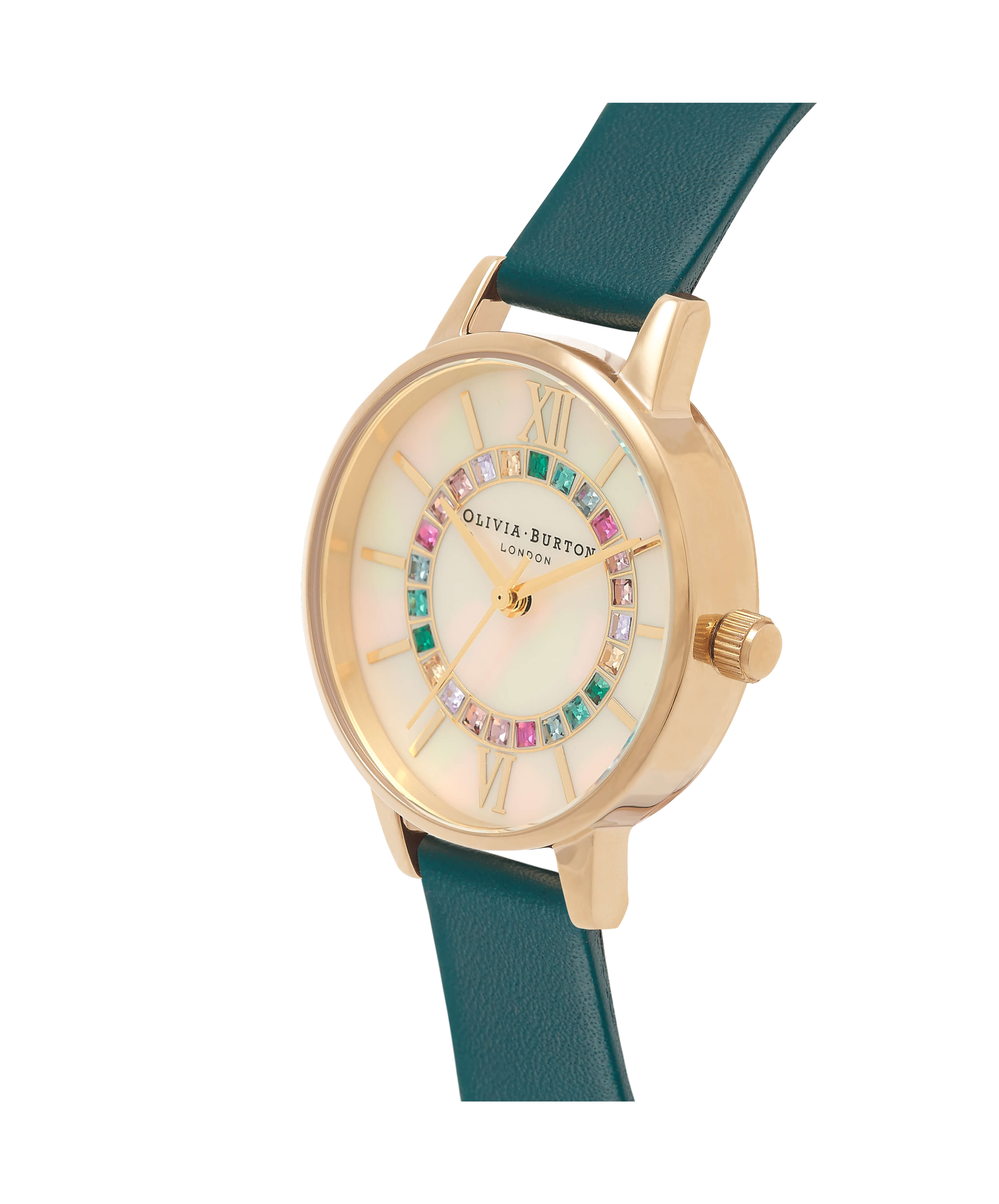 Sparkle Wonderland Blush Midi Dial, Teal & Gold Ladies Watch
