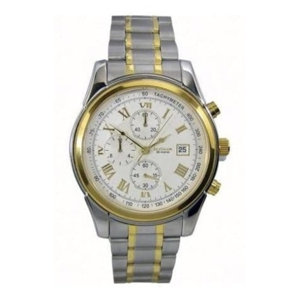 Gents Two Tone Bracelet & Case Stainless Steel Bracelet Watch
