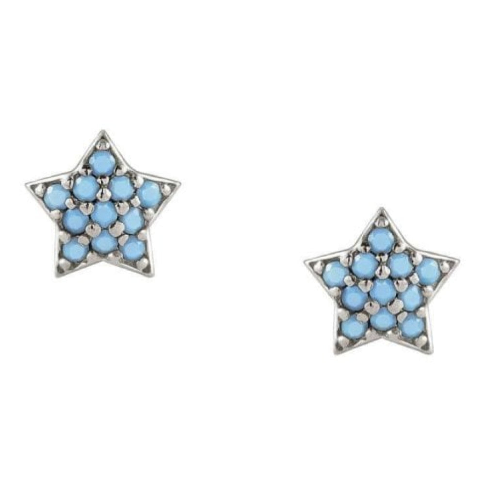 Gioie 925 Silver Earrings And Cubic Colored Zirconia (015_Silver Star)