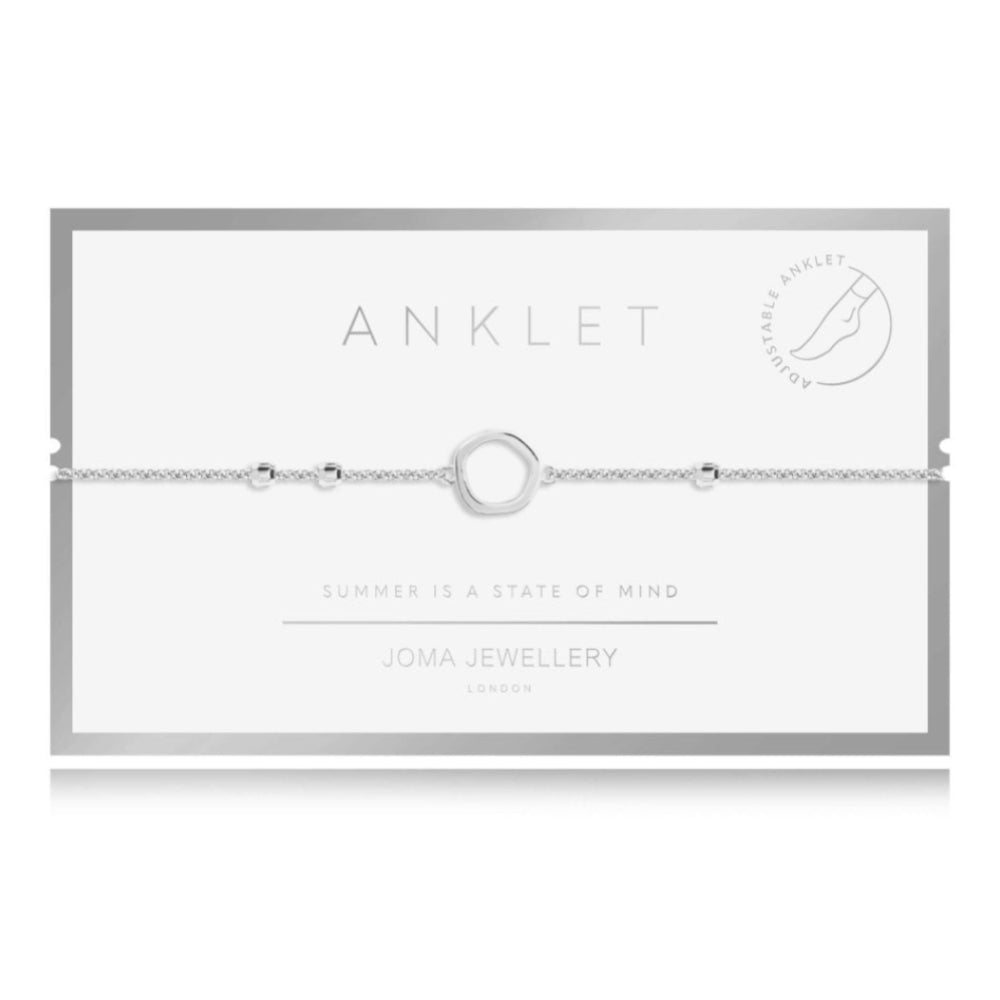 Anklet | Silver Loop | 26cm Total Length