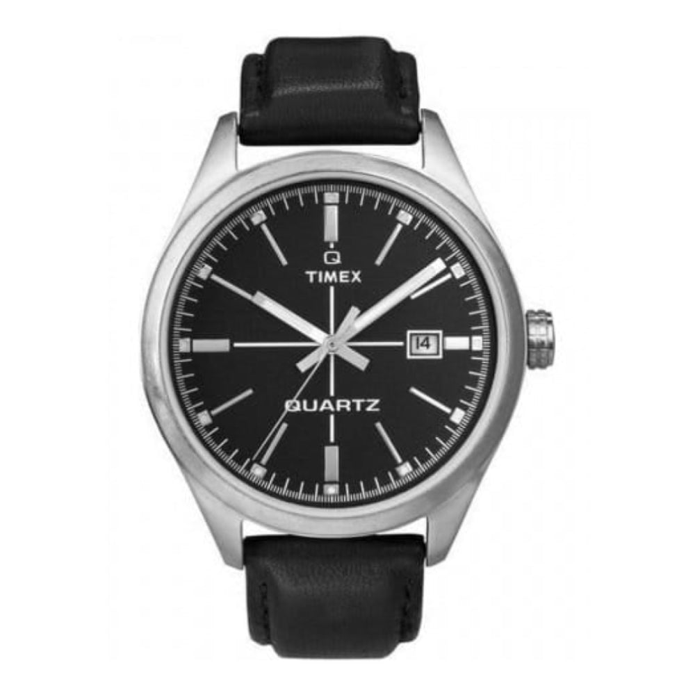 Unisex Retro Black Leather Strap Watch