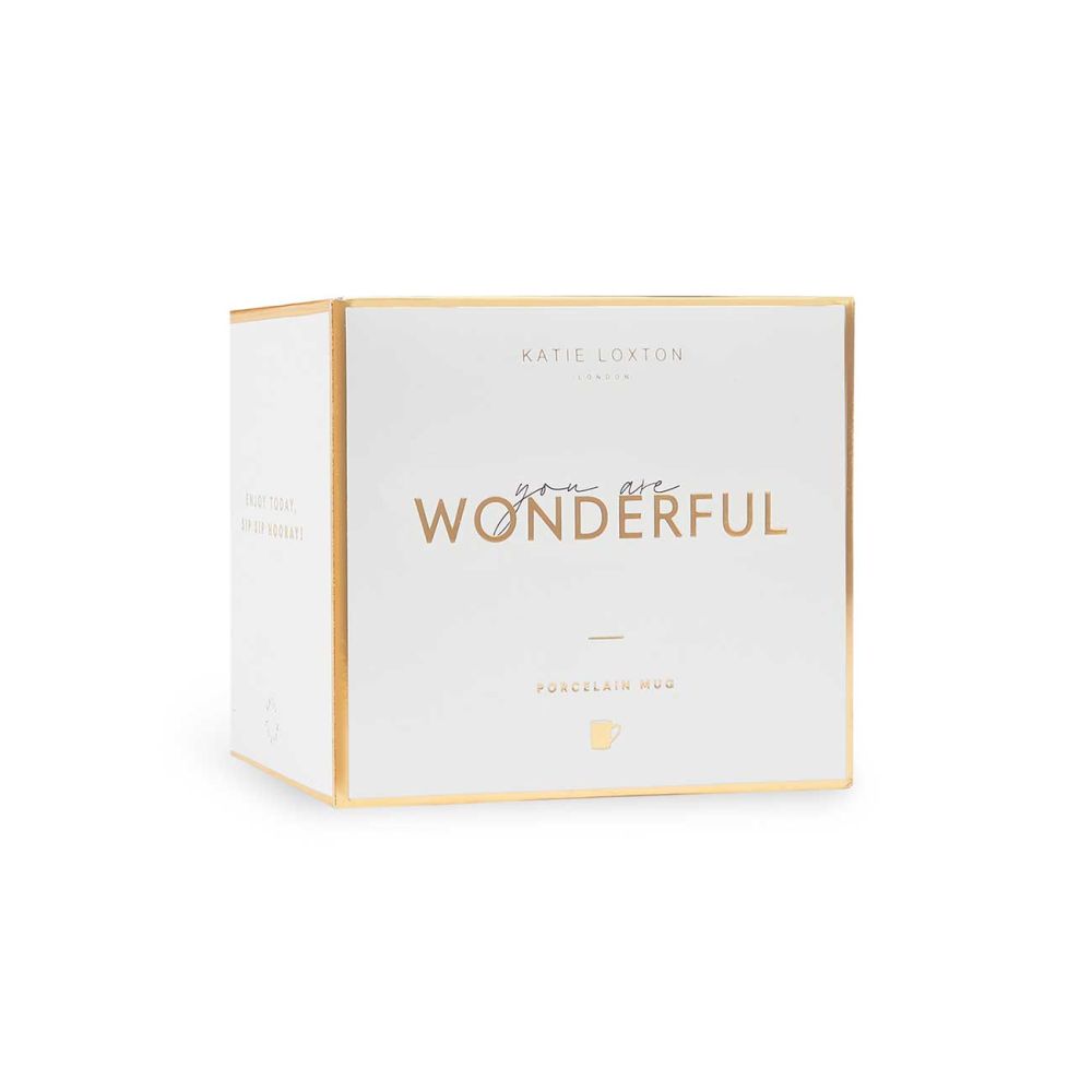 Porcelain Mug | You Are Wonderful | White and Gold
