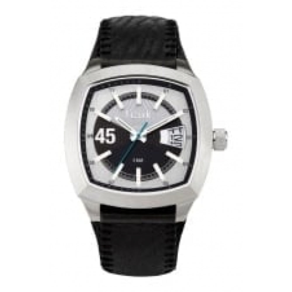 Men's Quartz Watch With Date Function And Leather Strap