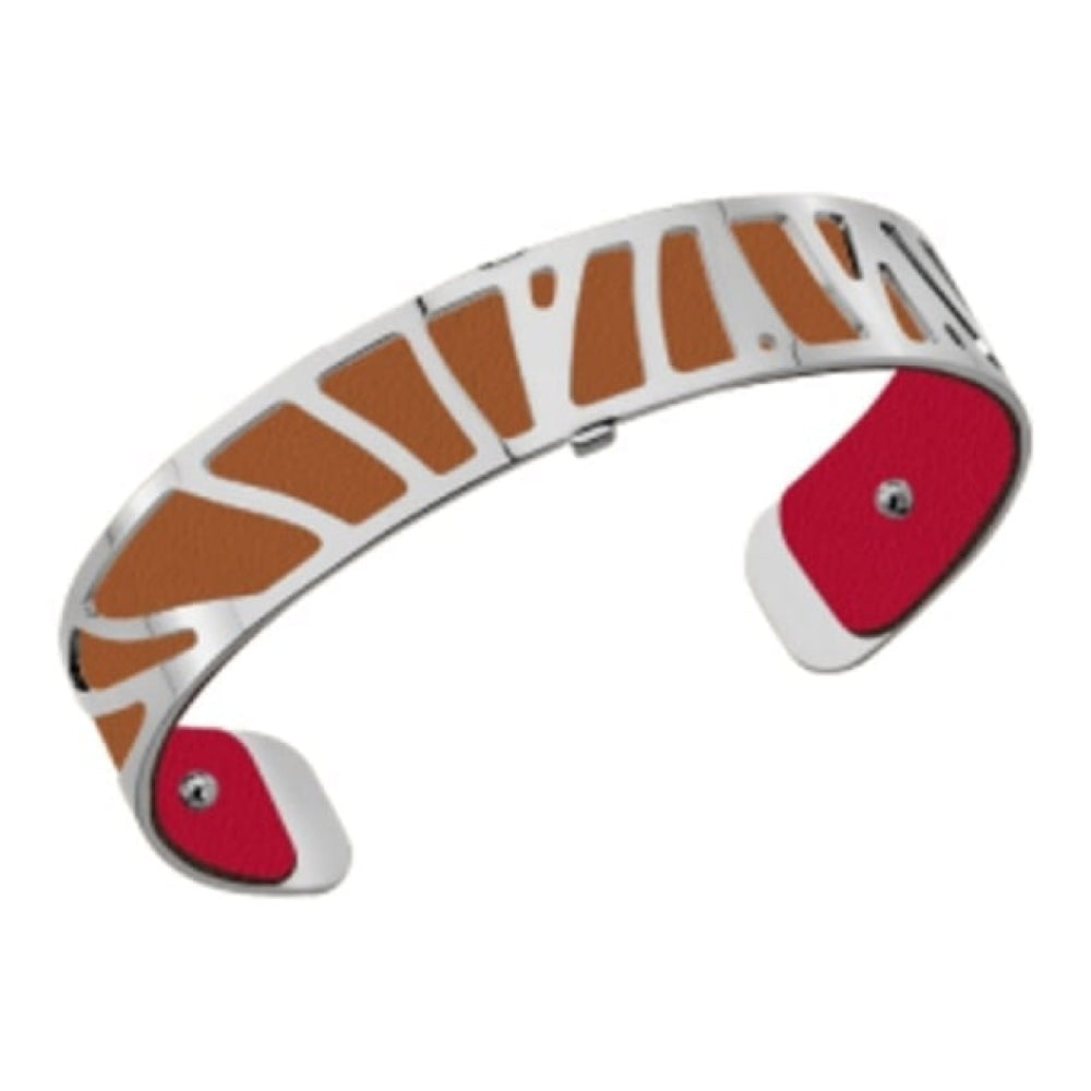 Silver Plated Parrot Feather Pattern 14MM Cuff