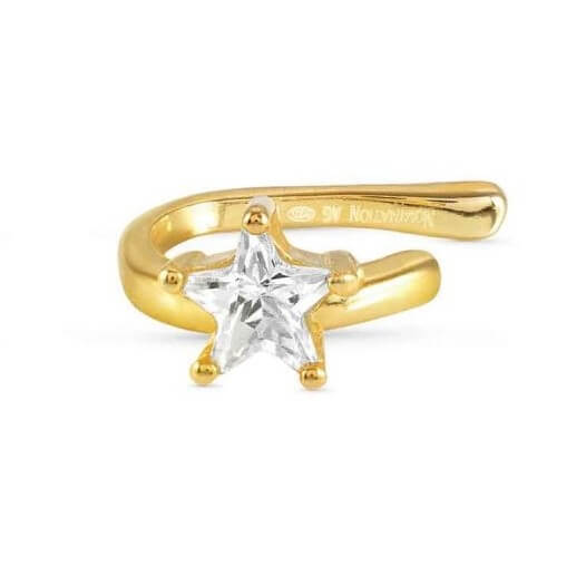 Sentimental Gold Plated Star CZ Ear Cuff