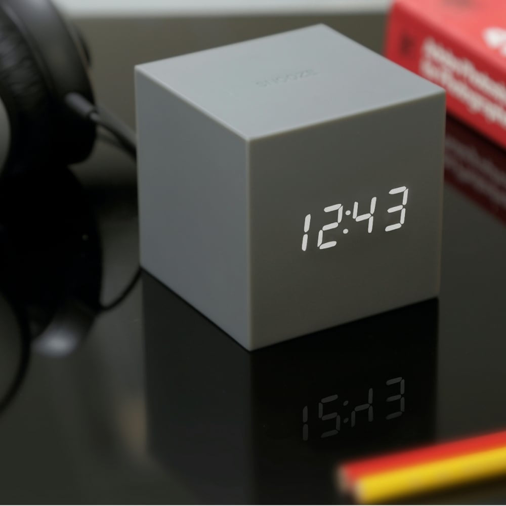 Gravity Cube Click Clock ������ Grey