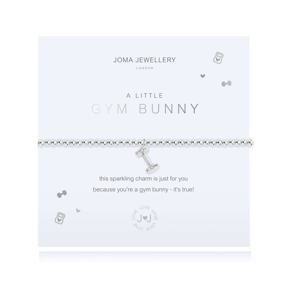 A Little | Gym Bunny | Silver | Bracelet | 17.5cm Stretch