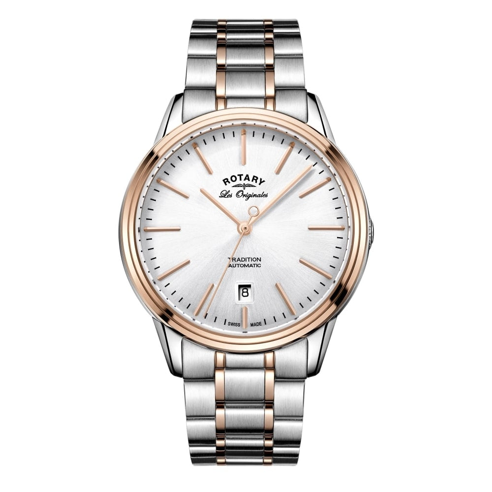 Les Originales Traditional Automatic Rose And Chrome Bracelet Watch