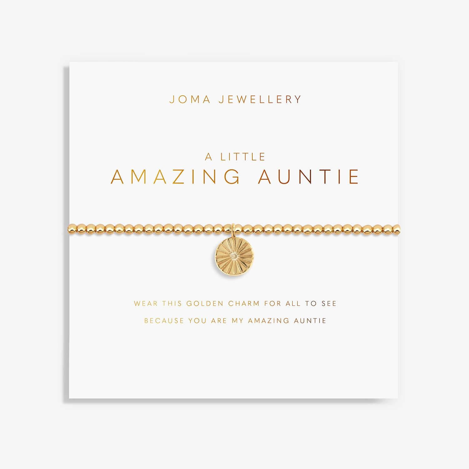 Golden Glow A Little 'Amazing Auntie' Bracelet