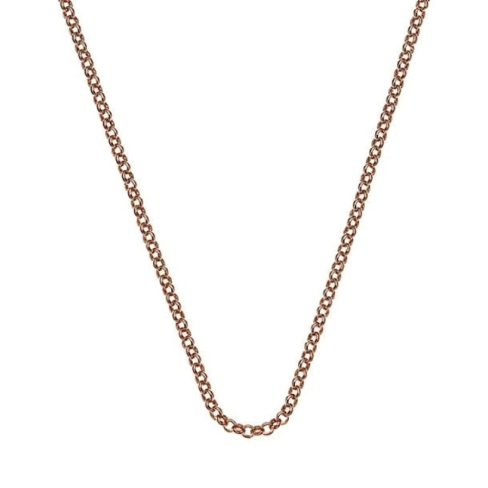 Rose Gold Plate Sterling Silver Belcher Chain - 24"