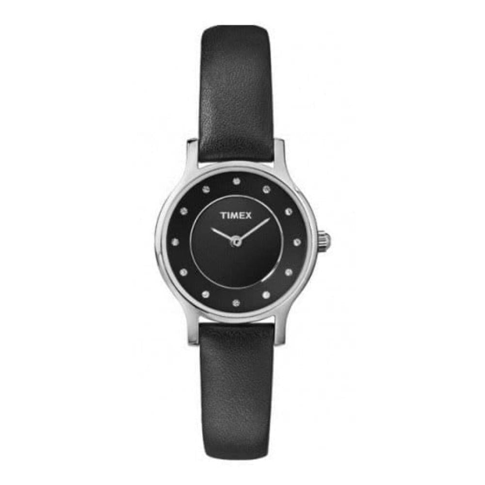 Ladies Stone Set Black Wristwatch